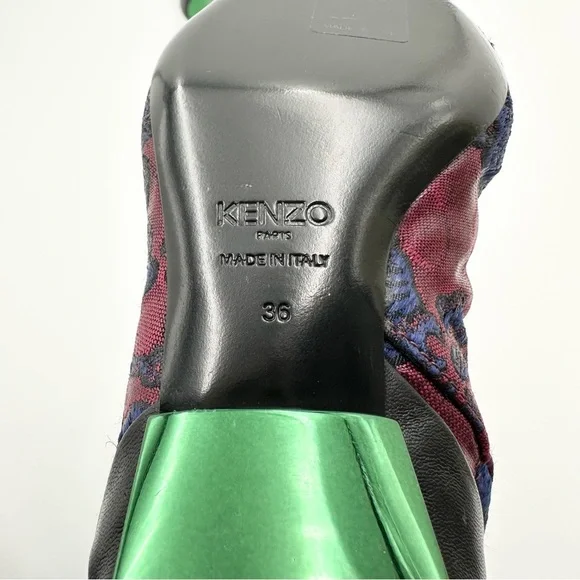 Kenzo Jacquard Pointed Toe Ankle Boots - Picture 11 of 15